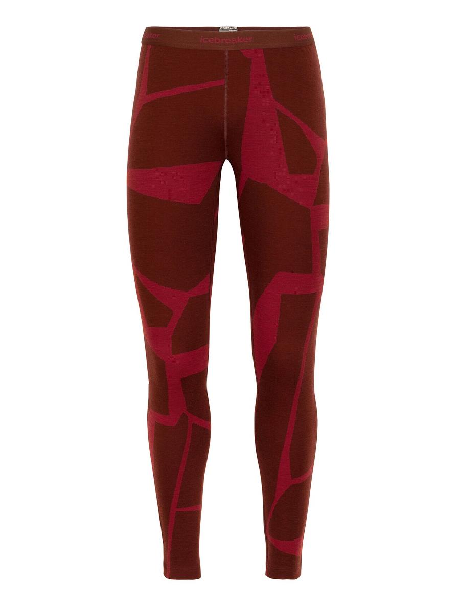 Icebreaker Merino 250 Vertex Thermal Fractured Landscapes Naisten Leggingsit Pinkki | FI 1541OKIR